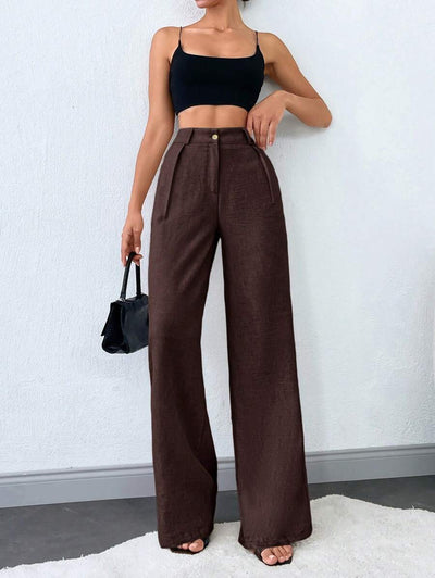 Tall Raka Byxor med Snedfickor