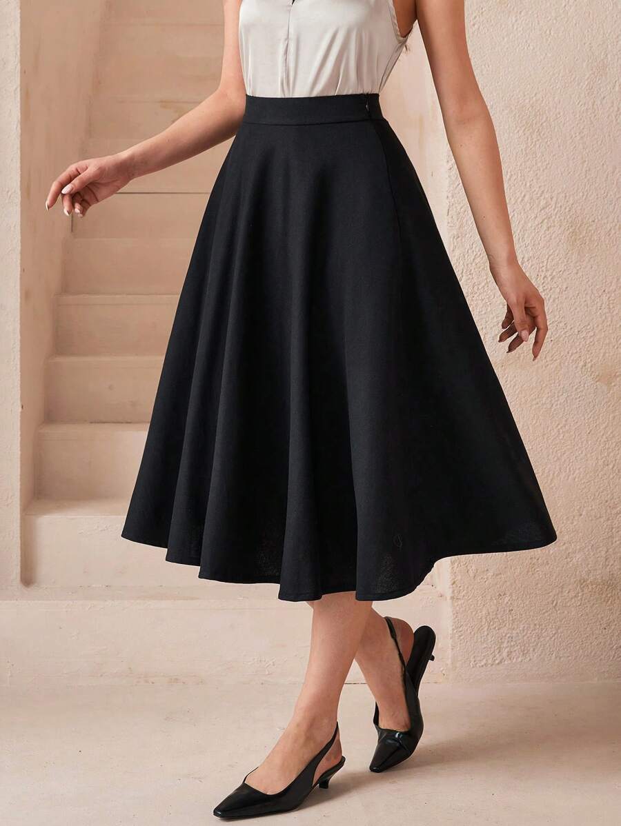 Klassisk medellång kjol