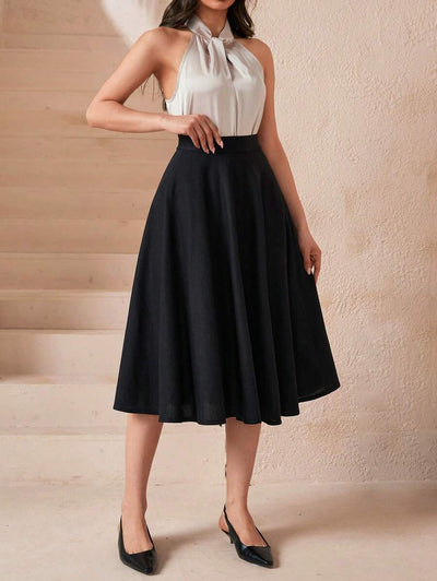 Klassisk medellång kjol