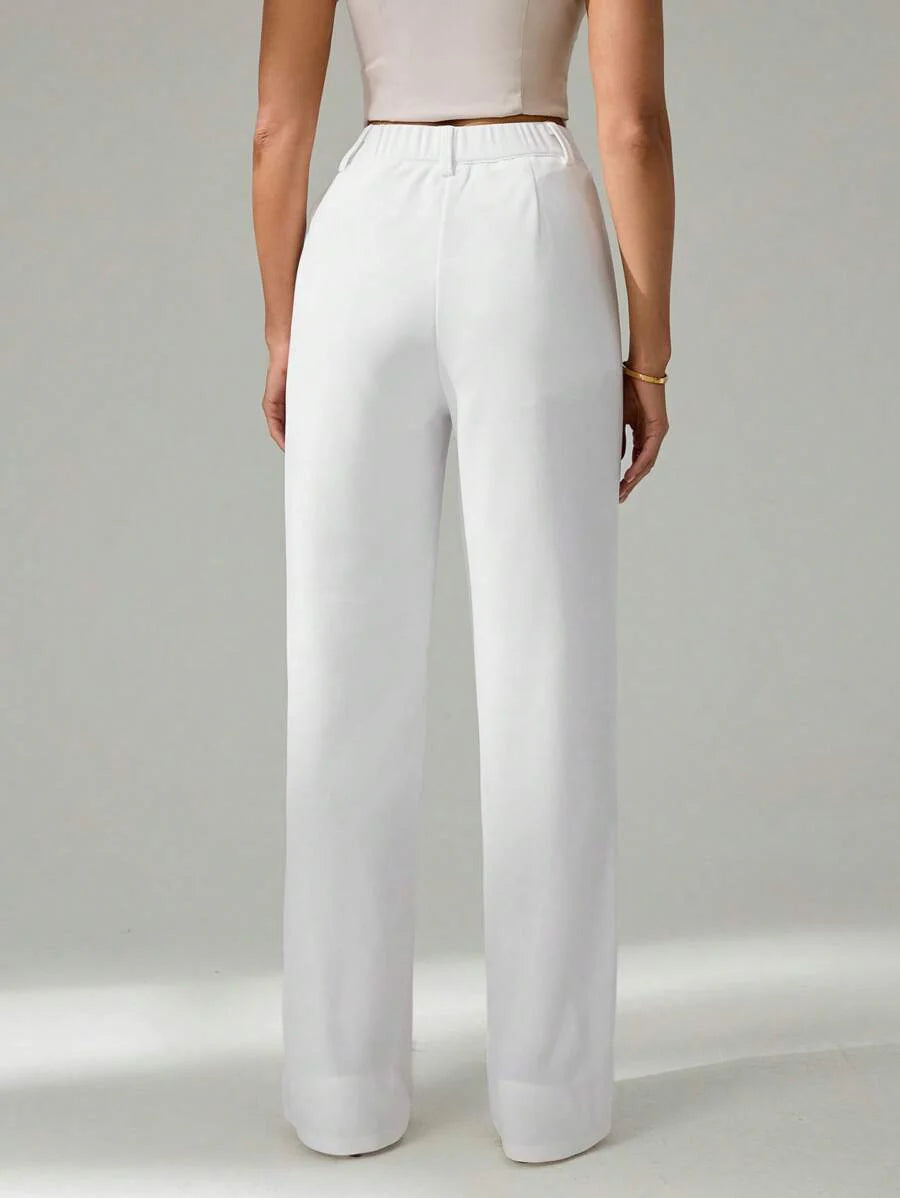 Tall Raka Byxor med Dragkedja