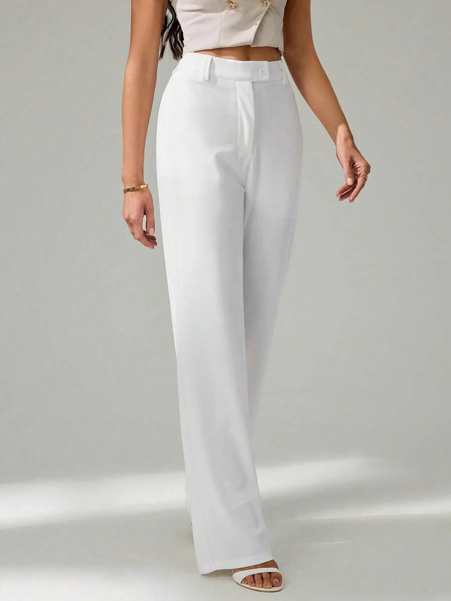 Tall Raka Byxor med Dragkedja