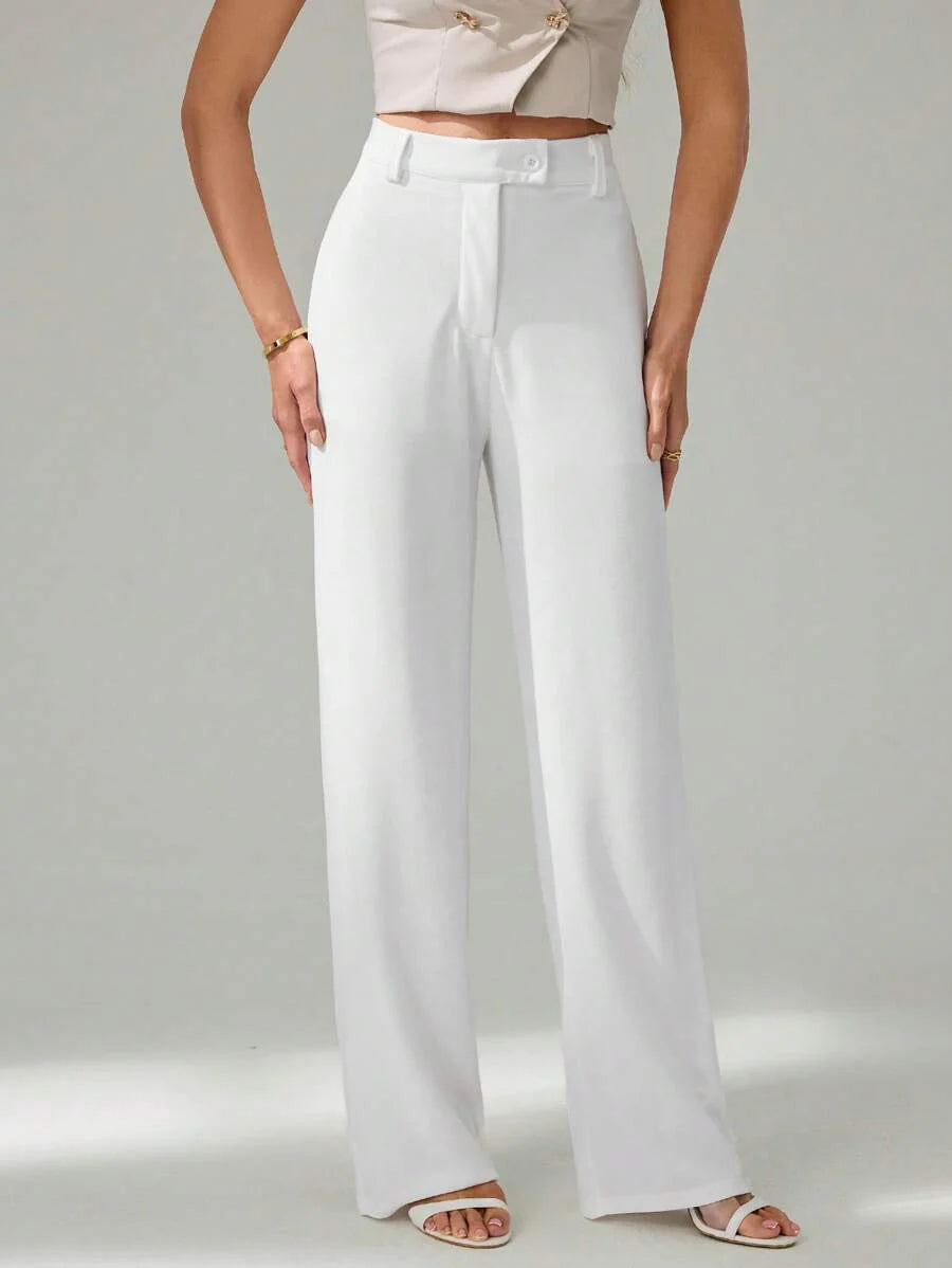 Tall Raka Byxor med Dragkedja