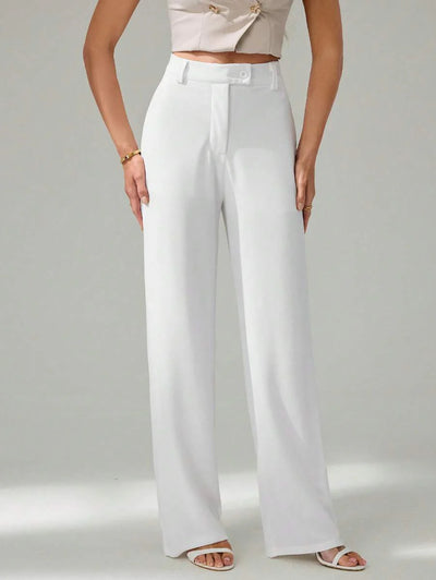 Tall Raka Byxor med Dragkedja