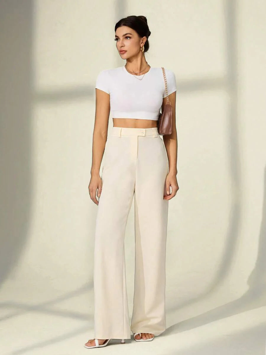 Tall Raka Byxor med Dragkedja