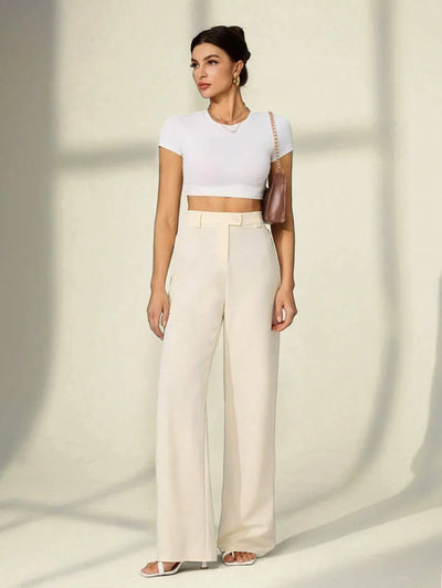 Tall Raka Byxor med Dragkedja