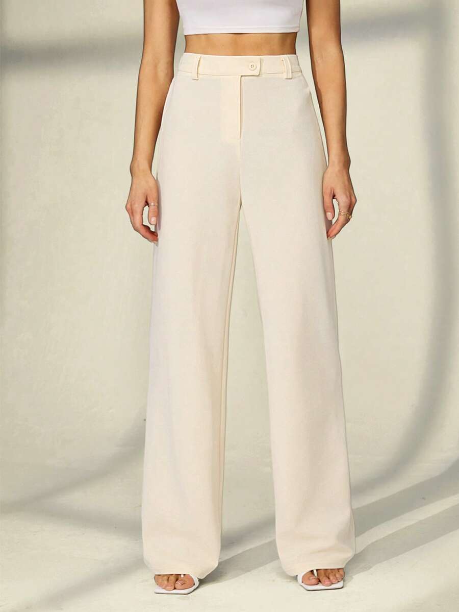 Tall Raka Byxor med Dragkedja