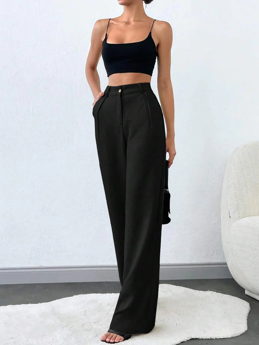 Tall Raka Byxor med Snedfickor