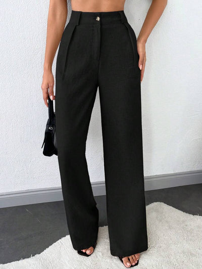 Tall Raka Byxor med Snedfickor