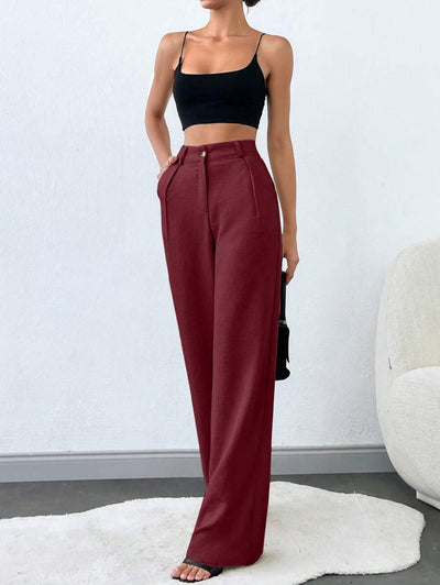 Tall Raka Byxor med Snedfickor