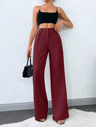 Tall Raka Byxor med Snedfickor