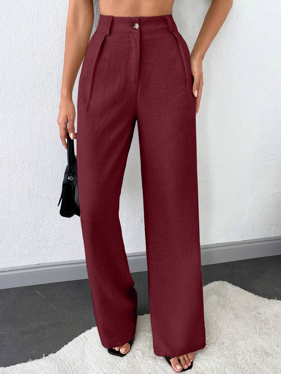 Tall Raka Byxor med Snedfickor