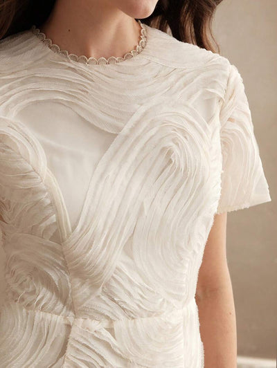 Blommig Rynkad Miniklänning