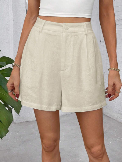 Linneshorts med Bambu­detaljer