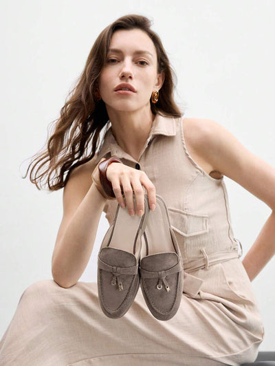 Damloafers med spetsig tå