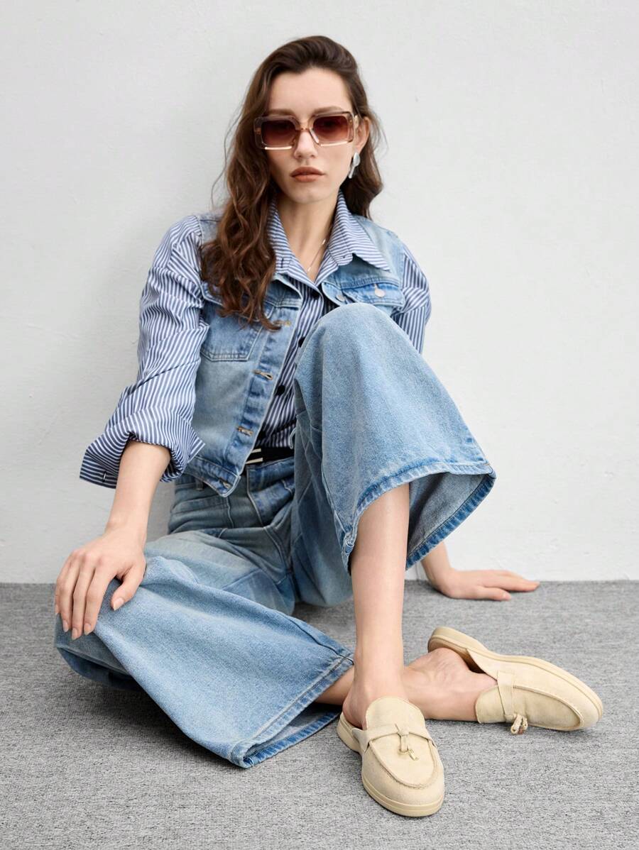 Damloafers med spetsig tå