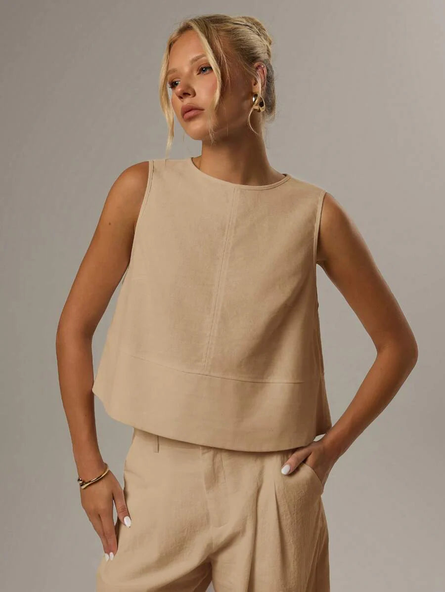 Ärmlös blus med rund hals – Forever 21