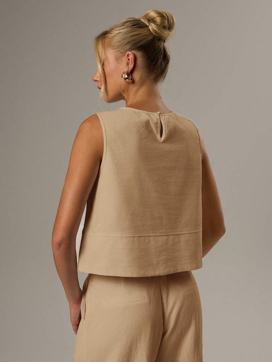 Ärmlös blus med rund hals – Forever 21