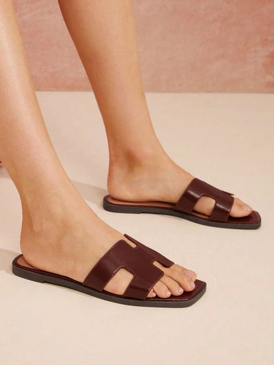 Luxe-inspirerade vita slides med sele