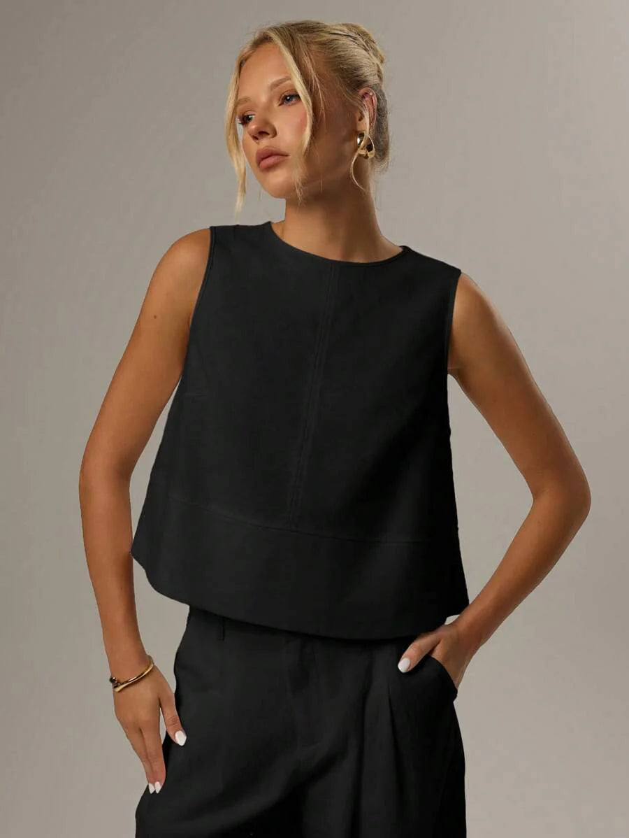 Ärmlös blus med rund hals – Forever 21