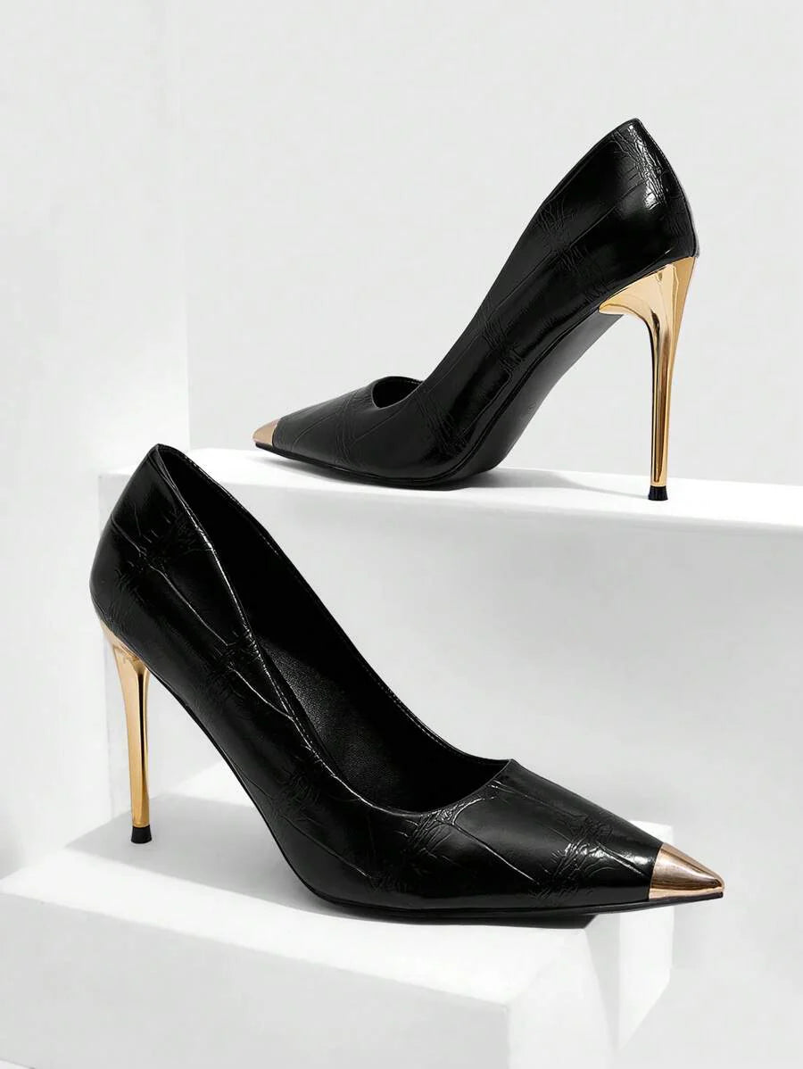 Eleganta pumps med spetsig tå