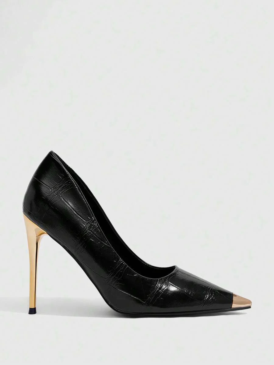 Eleganta pumps med spetsig tå