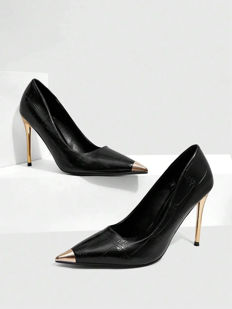 Eleganta pumps med spetsig tå
