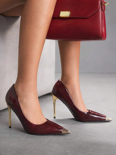 Eleganta pumps med spetsig tå