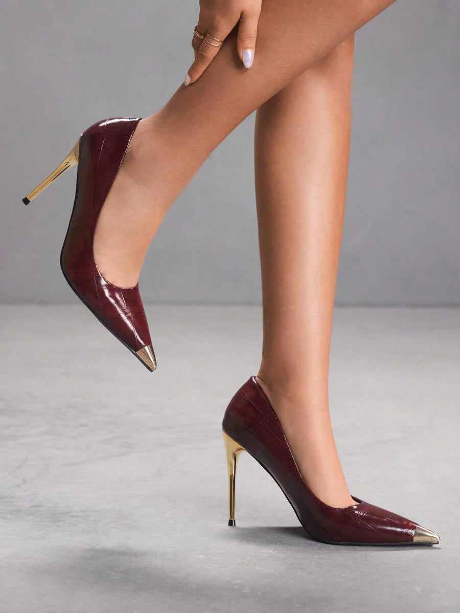 Eleganta pumps med spetsig tå