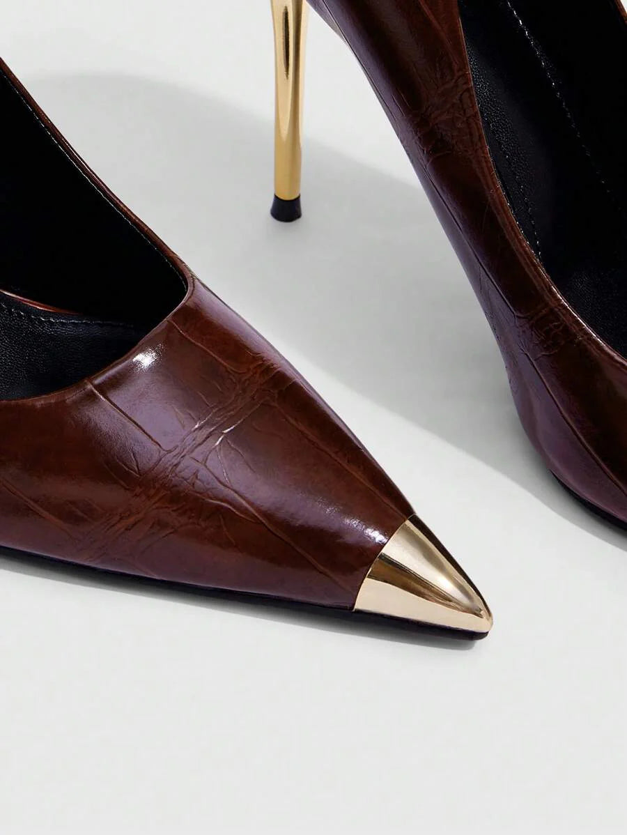 Eleganta pumps med spetsig tå