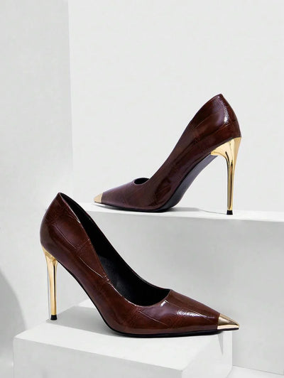 Eleganta pumps med spetsig tå