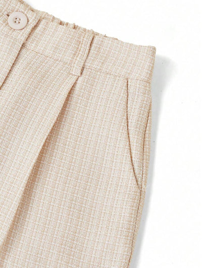 Linneshorts med Bambu­detaljer