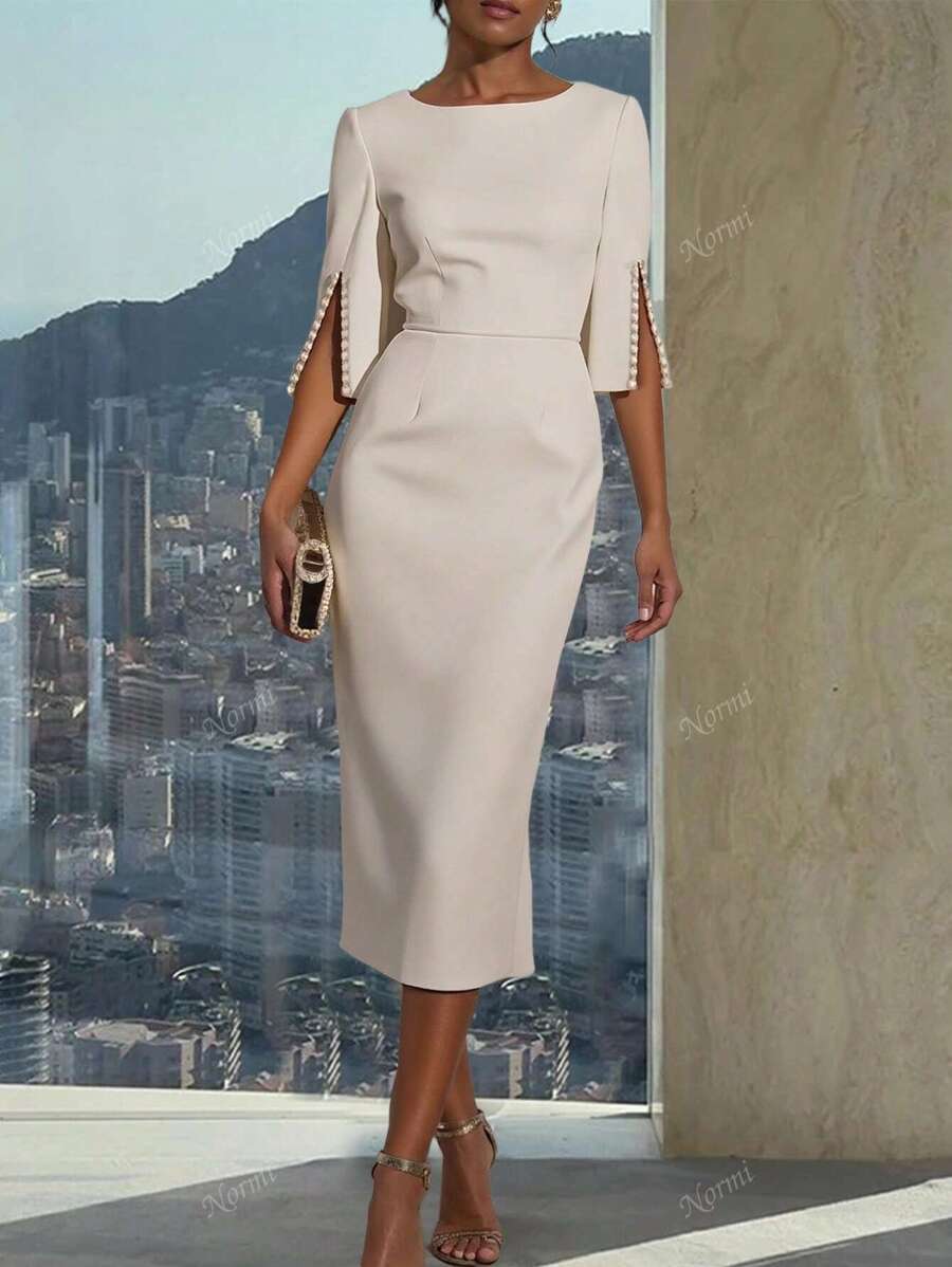 Pärlbälte Midiklänning