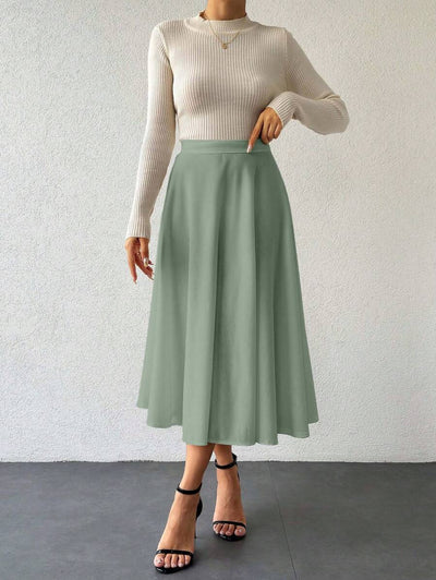 Klassisk medellång kjol