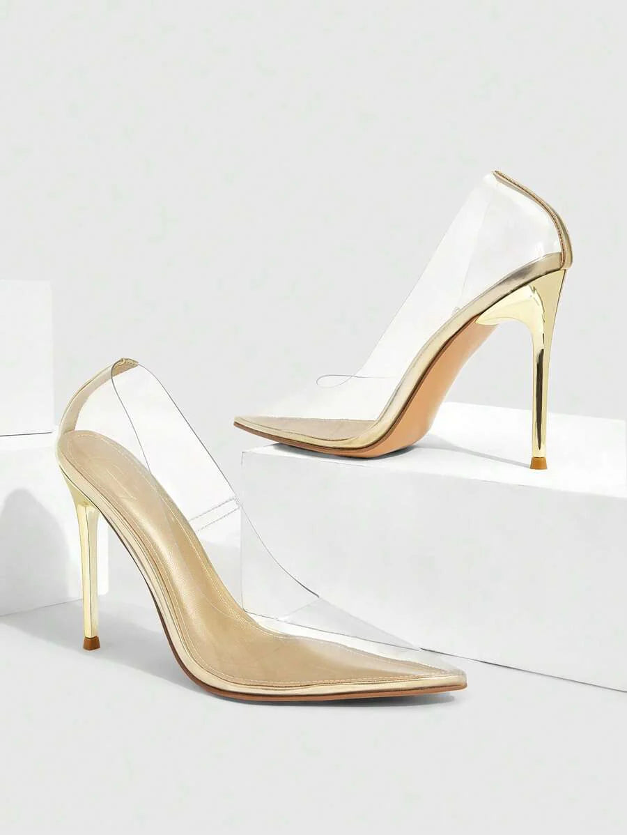 Eleganta pumps med spetsig tå