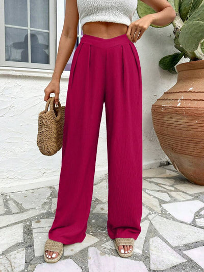 Stilrena byxor med asymmetrisk midja