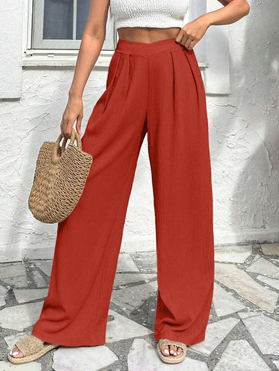 Stilrena byxor med asymmetrisk midja