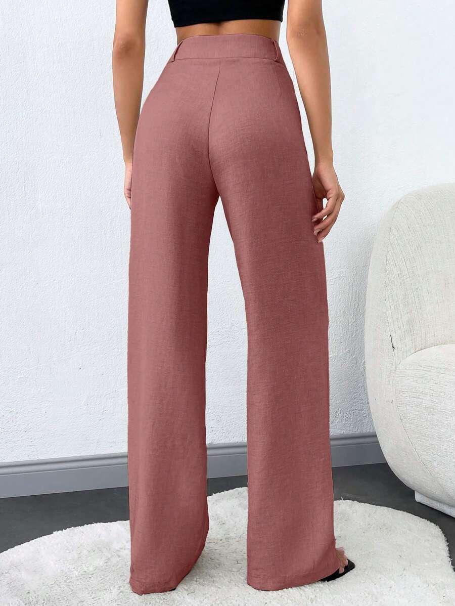 Tall Raka Byxor med Snedfickor