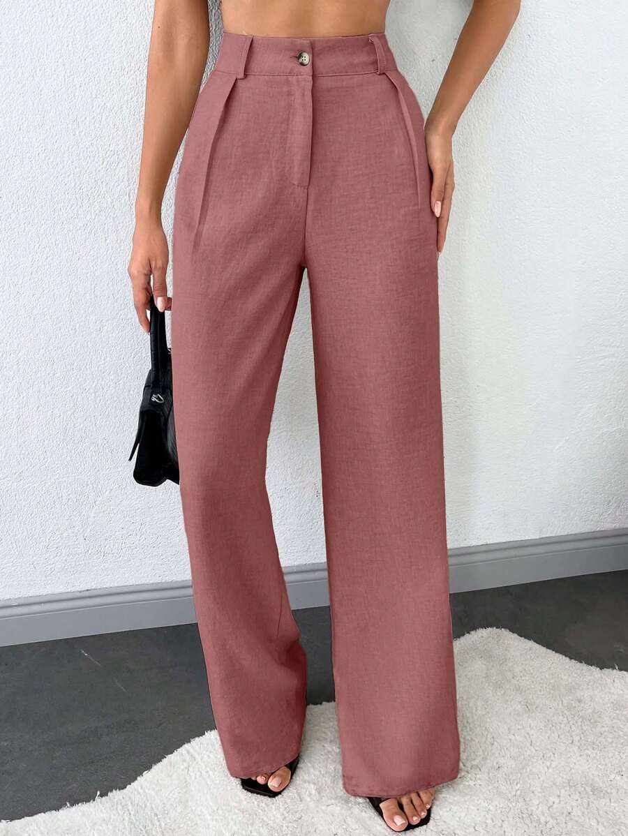 Tall Raka Byxor med Snedfickor