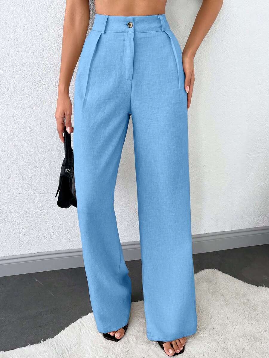 Tall Raka Byxor med Snedfickor