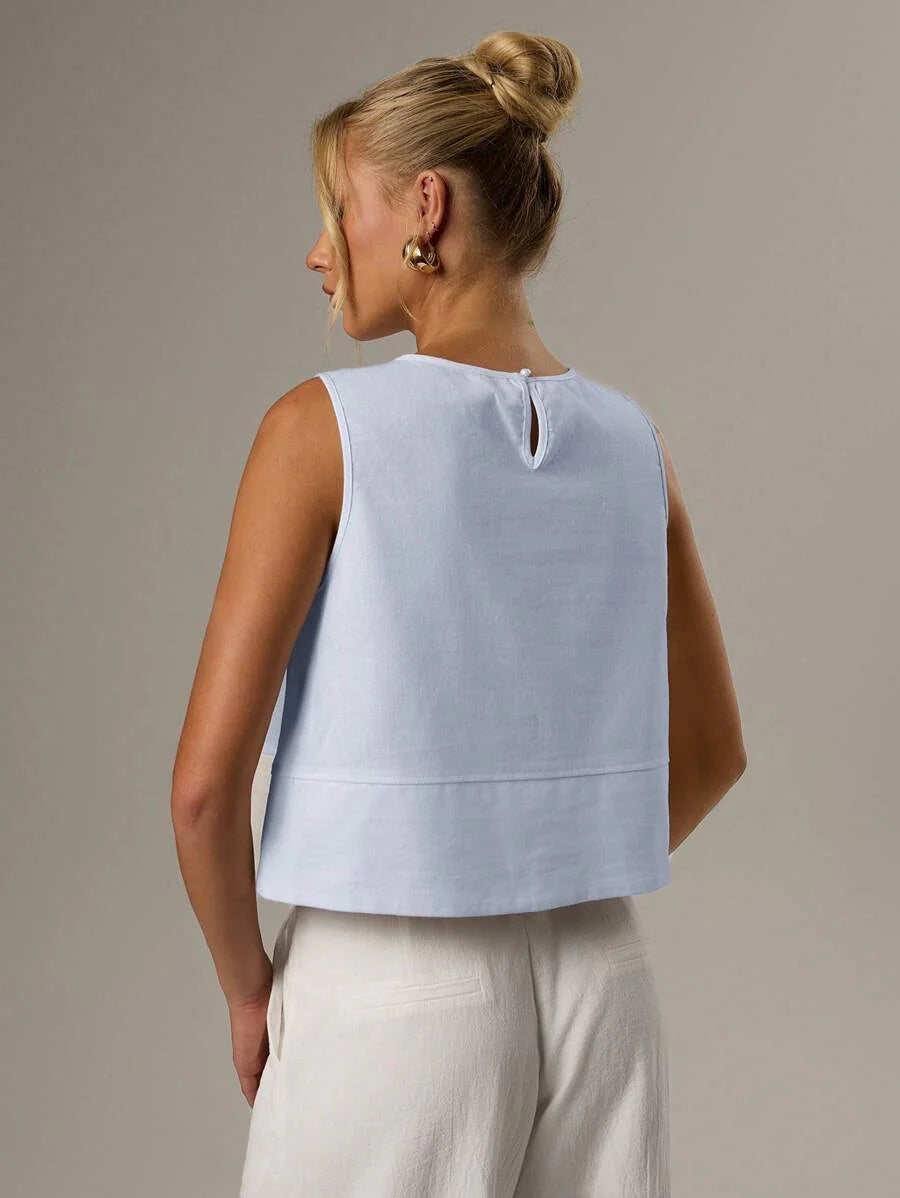 Ärmlös blus med rund hals – Forever 21