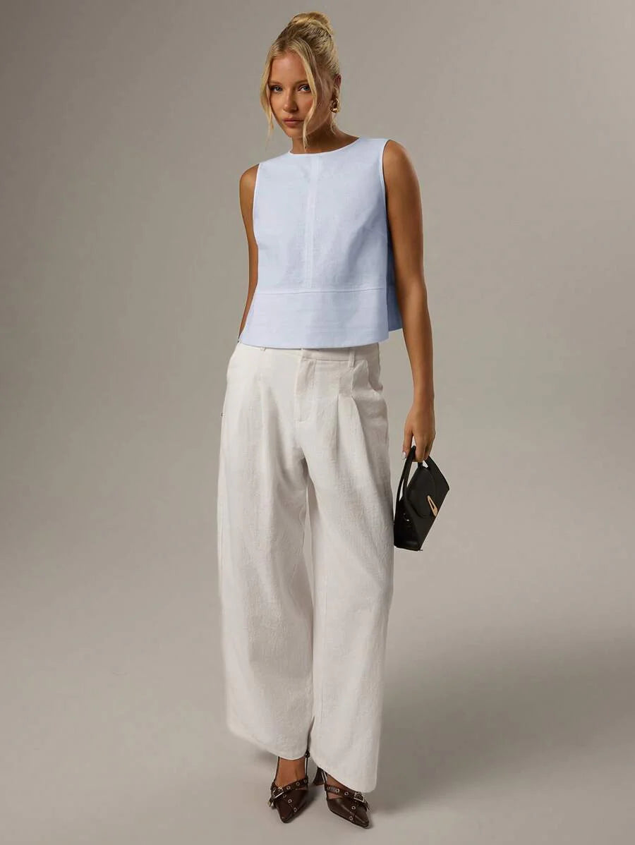 Ärmlös blus med rund hals – Forever 21