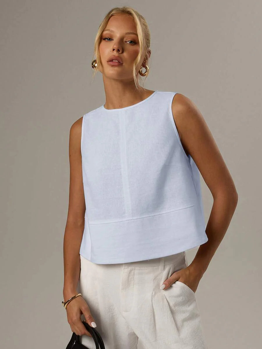 Ärmlös blus med rund hals – Forever 21