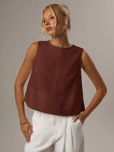 Ärmlös blus med rund hals – Forever 21