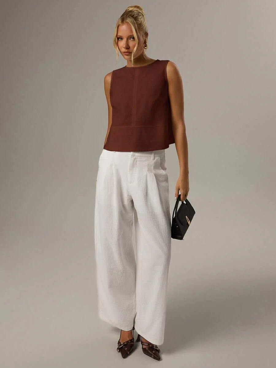 Ärmlös blus med rund hals – Forever 21