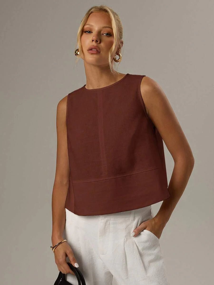 Ärmlös blus med rund hals – Forever 21