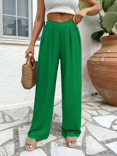 Stilrena byxor med asymmetrisk midja