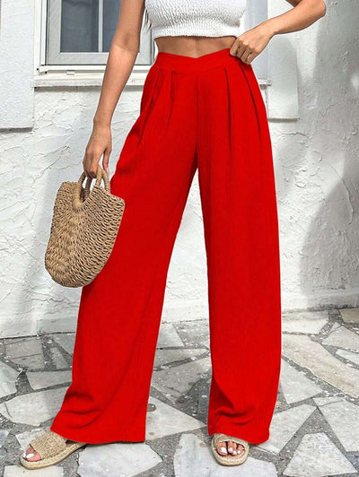 Stilrena byxor med asymmetrisk midja