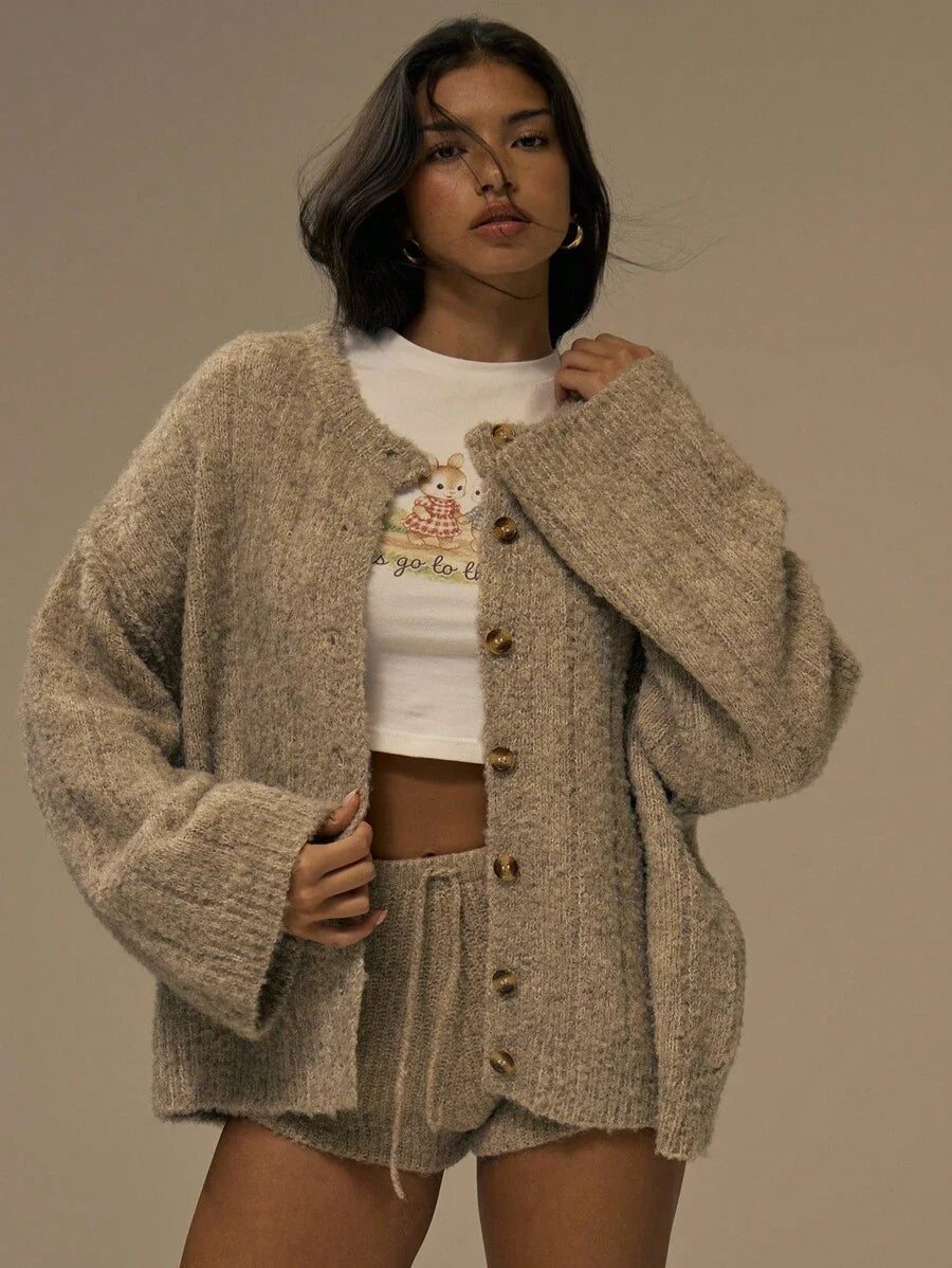 Oversize kofta med knappar