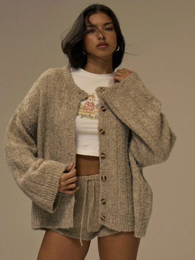 Oversize kofta med knappar