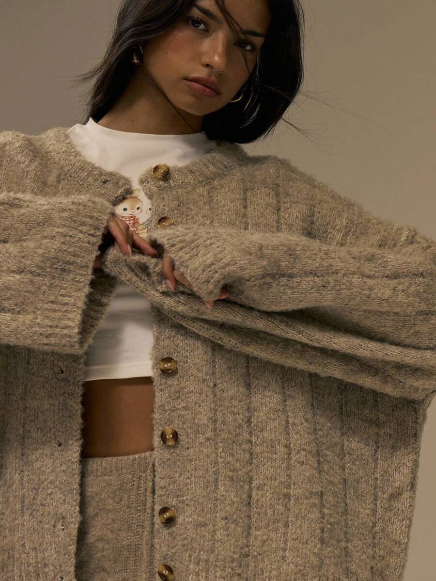 Oversize kofta med knappar